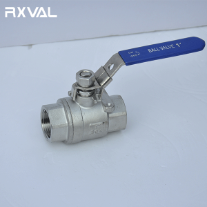 2-PC Stainless Steel Threaded Ball Valve2000 PSI(WOG)