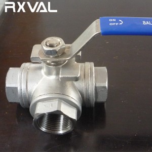 Three-Way Ball Valve with “L” or “T” Type